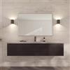 Loevschall Refine Specchio | Specchio da parete marrone con cornice | 120 x 75 cm | Specchio decorativo per bagno, soggiorno, camera da letto e corridoio | Specchio minimalista ed elegante in ottone