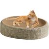 Generic Tiragraffi per gatti, 2 in 1, tappetino tiragraffi per gatti, in cartone, 41 x 31 x 10 cm, ovale, per interni
