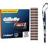 Gillette Fusion 5 ProGlide, LAMETTE DA BARBA, 12 RICAMBI (da 5 Lame), Delicatezza Elevata con TECNOLOGIA FLEXBALL, Fino a 1 MESE di RASATURA con 1 Lametta, con LACCETTO INCLUSO, IDEA REGALO UOMO