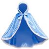 Proumhang Costume da Principessa Capo Principessa Bambina Donna Mantello Principessa con Cappuccio Costume Halloween Carnevale Natale Blu 110 per 3-4 Anni