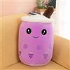 EXQULEG Bubble Tea - Peluche a forma di boba, morbido e morbido, per bambini, con occhi rotondi, 35 cm