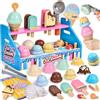 Atoylink Giocattolo per gelato Bambini Cucina in legno Accessori per cucinare Carrello della spesa Negozio Negozio Accessori Supporto per gelato Gioco di ruolo Giocattolo Regalo bambine 3 4 5 6 anni