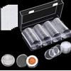 MZSX100 Pezzi di Capsule Portamonete e 4 Misure (20/25/27/30 mm) Guarnizione di Protezione in Eva, Album Rotondo in plastica con Scatola organizzatrice per la Raccolta di Materiale