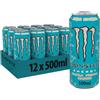 Monster Energy Ultra Fiesta - koffeinhaltiger Energy Drink mit leichtem Mango-Geschmack - ohne Zucker und ohne Kalorien - in praktischen Einweg Dosen (12 x 500 ml)