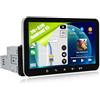 SIXWIN [2+32G]SIXWIN 1 Din Android 13 Autoradio con Wireless CarPlay&Wired Android Auto, 7 Pollici Stereo Auto con WiFi/GPS/Bluetooth/Mirror Link/FM/RDS/AUX/TF/Controllo del Volante
