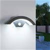 SENQIU Applique da Parete Esterno, 24W IP65 Impermeabile Moderno Lampade Parete con Sensore di Movimento, Luci da Esterno Parete Nera per Terrazzo Corridoio Giardino Villa Garage, Luce Bianca Fredda 6500K