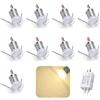 kpslucerna 9pz Mini Faretto LED RGB 12V 1W, IP65 Impermeabile Spot Faretti Piccoli Da Incasso 220V, 15mm Spotlight Punto Luce Per Cartongesso Parete Scale Interne Vetrinetta Corridoi (Bianco Caldo)