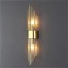 KINLAMS Moderna lampada da parete per ambienti abitativi, lampade da parete in cristallo di vanità, luce LED di lusso, camera da letto, hotel, lampada da comodino, corridoio, vialetto (oro)