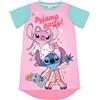 Disney Pigiama da bambina Lilo, Stitch and Angel, camicia da notte per feste, Rosa confetto, 9-10 Years