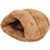 ITODA Morbido interno Pet letto divano 2 in 1 grande Pet nido gatto cucciolo portatile sacco a pelo letto tappeti pieghevole Pets cave metà di pantofola forma lettos cave House termica Winter Cozy lettos