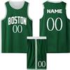 ABRTJCL Maglia Allenamento Basket Personalizzabile Bambino/Uomo, Magliette da Basket per Bambini e Ragazzi, Personalizzato Completo da Basket con Qualsiasi Nome Numero e Squadra Verde XL
