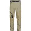 DUHENWU Pantaloni da uomo con zip off, rimovibili, da trekking, elasticizzati, vestibilità larga, a contrasto, ad asciugatura rapida, traspiranti, con tasche da trekking, cachi, L