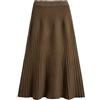 MGDIFYXAA Gonna Lavorata A Maglia - Gonna A Trapezio A Vita Alta in Maglia, Taglia Comoda, Arrivo Autunno/Inverno, Gonna A Balze di Media Lunghezza per Donna, Casual alla Moda, Marrone L
