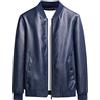 Generico Giacca di pelle casual da uomo -invernale autentica vintage pelle di montone Biker in pelle stile motociclista Blazer Uomo Invernale Chiodo Pelle Uomo Invernale Giubbotti Invernali Uomo