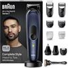 Braun Rasoio Elettrico Barba e Capelli, REGOLABARBA UOMO e Tagliacapelli Uomo, 11-in-1 Styling Kit per Barba, Capelli, Corpo, Naso e Orecchie, 100 Minuti Di Utilizzo, Idea Regalo, MGK7450 Blu