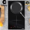 IsEasy Piano Cottura Induzione 2 Fuochi 30cm Piastra a Induzione 3600 W Timer Nero 220V