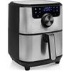 PRINCESS Friggitrice ad Aria Capacità 4.5 Litri Potenza 1500 Watt con Timer e Termostato Regolabile colore Argento - 01.182033.01.001 Aerofryer Digitale Deluxe