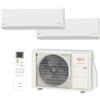 Fujitsu Condizionatore a muro multisplit inverter FUJITSU KN 9+12 18000 BTU classe raffreddamento A+++, classe di riscaldamento A++, bianco