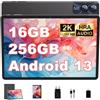 GOODTEL Android 13 Octa Core da 11 pollici con 16 GB di RAM + 256 di GB ROM (1TB TF) |5G + 2,4G WiFi|8600 mAh|13MP + 5MP, Display 2K 2000 * 1200, Bluetooth 5.0(Grigio)