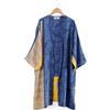 Fatto a mano Cardigan Kimono Boho Da Donna In Seta Blu Copertura Per Bikini