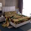 Loussiesd Set di lenzuola mimetiche militari per bambini ragazzi e ragazze set di biancheria da letto colorato marrone verde per letto singolo 1 lenzuolo con angoli 1 federa per cuscino 1 lenzuolo con angoli