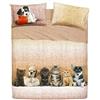 Bassetti Completo Letto copriletto con Balza applicata Matrimoniale Extra Gli Animali Art. Dogs & Cats