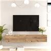 LBSIGN Mobile Tv Sospeso 180x32x30 Effetto Legno Rovere Future