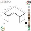 SEIPO Panel Workstation SX da L.1800 struttura metallica Seipo PA.1616 7 8
