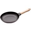 Staub Pans Padella con manico in legno - 24 cm, ghisa, Nero opaco