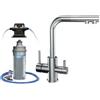 Euroacque River Argento 3 Vie Kit Microfiltrazione Per Acqua Da Bere Rub inetto a 3 Vie Filtrazione 0.5u Azione Batteriostatica