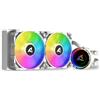 Sharkoon Dissipatore a Liquido Sharkoon S80 RGB White - 2 ventole A-RGB da 120mm, socket Intel LGA 115X/1366/1200/1700/2011/20...