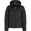 Tommy Hilfiger Donna Piumino Padded Global Stripe Jacket con Cappuccio, Nero (Black), XS