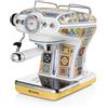 Ariete 1389 Macchina da caffè Positano, 850W, Capacità serbatoio 0,9L, Filtro ½ tazze, Vassoio raccogli goccia, Cappuccinatore