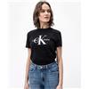 Calvin Klein Jeans T-Shirt CORE MONOGRAM Nera Regular Fit Donna