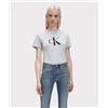 CALVIN KLEIN JEANS Calvin Klien Jeans T-shirt maniche corte con Logo Grigia Donna