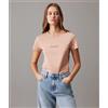 Calvin Klein Jeans T-shirt con monogramma slim Tuscany Donna