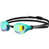 ARENA Unisex Cobra Core Swipe Anti Fog Racing Swim Goggles for Men and Women Policate Mirror Lens, Emerald Peacock