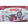 pedrini BATTERIA PEDRINI EVOCOLOR W1959BAT PENTOLE ANTIADERENTE PER PIANI AD INDUZIONE ROSSA