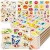 QUOKKA Puzzle Bambini 1 2 3 Anni - Set 8 Puzzle Legno 4 5 6 Anni - Giocattolo Montessori ABC Realistico in Legno per Bambini - Gioco Educativo Regalo