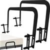 XUEYEGONGJI Materasso in metallo pesante per letti regolabili, 2pcs barre di fermo del materasso non slip, galline robuste stabilizzatori, nero, rigido