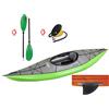 Gumotex Canoa Gonfiabile Swing 1 Verde con Pinna 043910-G (1C/11C) + Pagaia Touring-2 div. in 2 parti + Pompa GUMOTEX