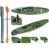 Tahe - Bic Sport Canoa Rigida Java Pack Fishing 112843 + Pagaia Touring-1 Fissa + Schienalino Standard TAHE / Bic Sport