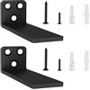 YFCVIP 2 Pezzi Supporti per Scaffali, Staffe per Mensole Pesanti, Supporti Mensola Reggi Mensola Porta Mensole da Muroper la Casa, la Cucina e l'ufficio | 10cm, Portata 70 Kg (Nero) 4in