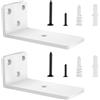 YFCVIP 2 Pezzi Supporti per Scaffali, Staffe per Mensole Pesanti, Supporti Mensola Reggi Mensola Porta Mensole da Muroper la Casa, la Cucina e l'ufficio | 10cm, Portata 70 Kg (Bianco) 4in