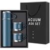 ZMHQLPDZ Borraccia Termica 500ml,Borraccia Isotermica con tappo tazza, Thermos acciaio inox 18/8 con Sottovuoto a Doppia Parete,Antigoccia,12 ore caldo/24 ore Freddo per Tè e Caffè