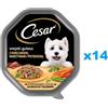 CESAR in vaschetta 14x150 Alimento umido completo per cani adulti in salsa con pollo, verdure e prezzemolo