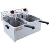 Beckers Friggitrice da Banco FS8+8 EGO a Vasca Doppia - in Acciaio Inox - Capacità Olio Lt 8+8