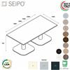 SEIPO Panel Tavolo riunione p. 1000, piano monoblocco, colonna e base quadra Seipo PA.0772 3 4 5