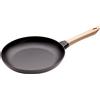 Staub Pans Padella con manico in legno - 28 cm, ghisa, Nero opaco