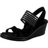 Skechers Keepsakes-Ice Angel. Pantofola Maglione con Schiuma di Peluche, Donna, Nero, 37 EU